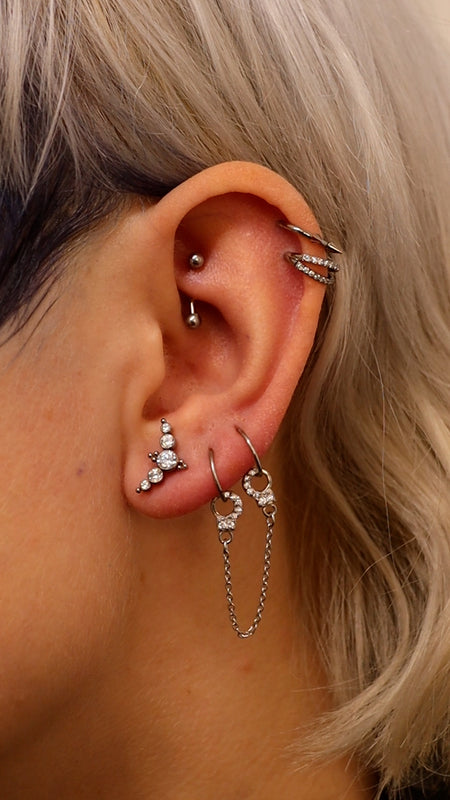 London Ear Piercing - Helix Cartilage Earrings - Metal Morphosis