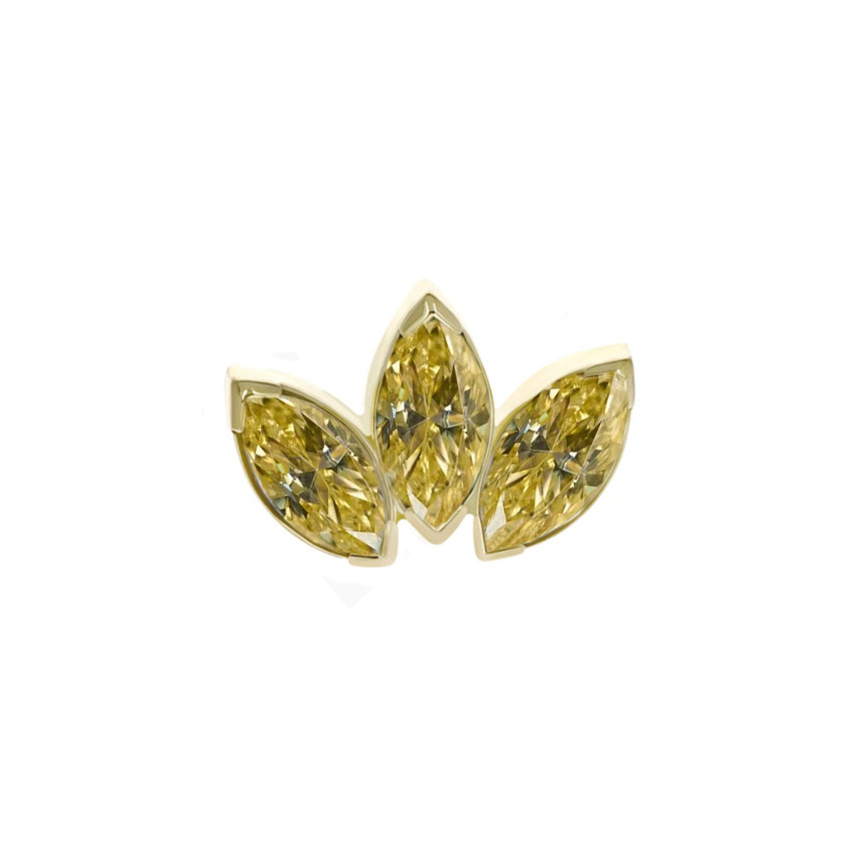 Three Gem Marquise Fan Citrine