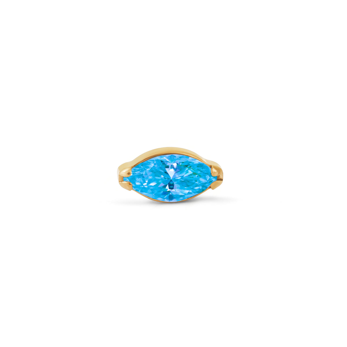 Light Blue Single Marquise